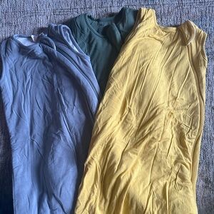 Set of Three Sleeveless Baby Sleep Sacks